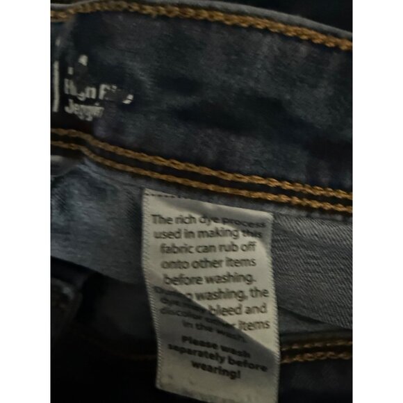 Time and Tru High Rise Jeggings Womens Size 14 Blue Casual Everyday Denim - Picture 4 of 4